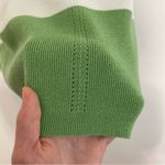 DRESSBARN DRESS BARN Green White Vertical Stripe Short Sleeve Sweater / Knit Top Photo 6