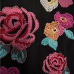 Savanna Jane Arcadia Embroidered Bib Top Polka Dot Floral Black Women’s Small Photo 3