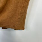 Sézane Sezane Miranda Slub Knit Linen V-Neck Woven Embroidered Neckline Coffee women XS Photo 9