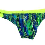Tyr. Cove Mini Bikini Bottom Minimal Coverage Drawstring Geometric Blue Green S Photo 3