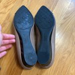 Franco Sarto Women’s Tan And Black Leather Ballet Flats Pointed Cap Toe Size 7.5 Photo 3