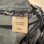 Women’s Denim Ruffle Dress with adjustable straps Blue Photo 2