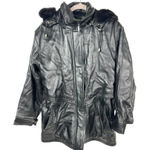 Cabela's leather hooded jacket Photo 0