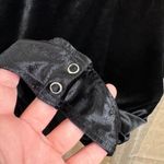 EXPRESS Black Velvet Goth Witchy Bodycon Spaghetti Strap Bodysuit XL NWT Photo 4