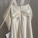 Morgan & Company Juniors Sleeveless Off White Halter Gown with Cut Out Size 13 Photo 7