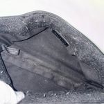 DKNY  90s Women's Authentic Wool/Leather Facile Frame Logo Clutch Shoulder Purse Photo 4