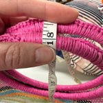 Shiraleah  Amelia Pink Gold Striped Straw Beach Bag Tote Purse Boho Vacation Photo 8