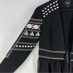 XOXO  Sequin Embellished Embroidered Chiffon Hem V Neck Peplum Jacket Size S‎ Photo 5