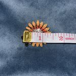 Source Unknown Orange and Yellow Brooch with Rhinestones Photo 3