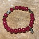 EXPRESS Pink Beaded Rhinestone Accent Stretchy Bracelet Photo 4