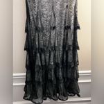 Tadashi Shoji Tadashi maxi black lace tiered dress strapless sweetheart  Silk beaded sequin Photo 1