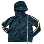 Zyia Active Rainbow Sleeve Bomber Jacket w/ Thumbholes Blue Size Medium Photo 10