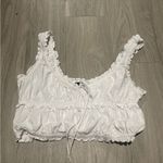 ZARA White Ruffled Camisole Top Photo 0