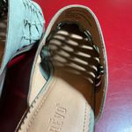 Woven Leather Mule Slides Womens 8 Sage Green Slip Photo 10