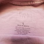 Full Tilt Women’s Large Happy Sun Boho Hippy Granola Short Sleeve T-Shirt Purple Photo 3