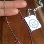 Rose Color Swarovski Crystal Sterling Silver Necklace Photo 1