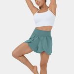 Halara Blue Turquoise Flowy High Waisted Dance Casual Shorts Sz M Photo 5