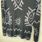 New Collection Italy Angora Blend Pullover Light Sweater tight Knit Abstract S/M Black Photo 2
