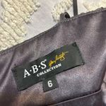 ABS Allen Schwartz Gray Evening Gown Size 6 Mardi Gras Balls Dance Prom Formal Photo 4