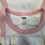 PINK - Victoria's Secret  Multi Ribbed White and Pink Heart Y2K Tank Top Size Med Photo 9