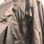 Solitaire  Womens Gray Faux Suede Moto Jacket  sz Medium NWOT Photo 6