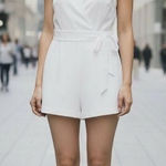 Madison The Label Women's White V Photo 0