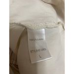 Mustard Seed Cream Faux Wrap V-neck Short Sleeve Peplum Tunic Cover Up Top Sz L Photo 3