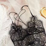 Boutique Black Lace Backless Bodysuit  Photo 6