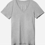 Everlane NEW The Organic Cotton V-Neck in Heathered Gray Photo 2