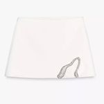 ZARA NWT Jewel Mini Skirt XS Oyster-White Photo 4