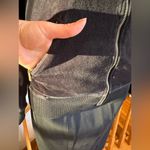 Calvin Klein Black Velvet Jacket Gold Zipper Hardware Over Sized Collard Sz XS Photo 4