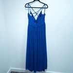 Morilee Madeline Gardner 21764 Almafi Blue Strappy Back Gown Size 20 NWT Photo 9