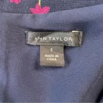 Ann Taylor  Women's Dress Small Short Sleeve Navy Floral Knee Length Photo 1
