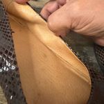 French Sole fs/ny Zeppa Leather Wedge in Chocolate Snake Print size 8.5 Brown Photo 5