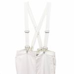 Gap Wide Leg Suspender Jeans White Denim Pants with Suspenders Size 31 | 12 Long Photo 5