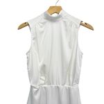 Lulus Classic Elegance White Satin Sleeveless Mock Neck Mini Dress size XS NWT Photo 3