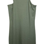 AQUA Ribbed Racerback Bodycon Dress Olive Green Sleeveless Tank Style Photo 0