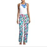 ONIA  • Topical Leafy Mila Pants • Green Pink White Loose Lightweight Photo 2