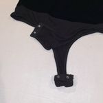 Lulus Positively Plush Black Velvet Notch Neck Thong Bodysuit Women's SMALL NWT Photo 6
