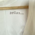 Zella  Zel Dri Hooded White Long Sleeve Ruched Gym Lounge Sporty Top XL Photo 2