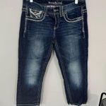 Maurice's Dark Wash Capri Jeans Women's Size 6 / Juniors Size 5 Cotton & Spandex Photo 0