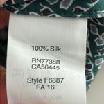 Madewell Silk size S Memory Blouse in a green and blue "Bandana Floral" print Photo 5