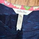 Matilda Jane  Navy Blue Marled Knit Maxi Dress Cap Sleeve Button Detail M Photo 3