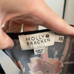 Molly Bracken  Black floral blouse‎ size XS Photo 1