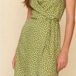 Reformation Zena Printed Side Tie Dress in Jessie Floral Green and White Photo 0