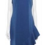 Nina Leonard Blue Moon Ruffle Dress Photo 8