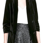 EXPRESS Black Shawl Collar Velvet Boyfriend Blazer Jacket size Small $108 Photo 0