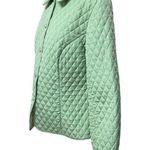 Briggs New York Light Green Lightweight Quilted Long Sleeve Jacket Size 12P Photo 2
