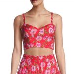 Love Shack Fancy SET NWT  CORBETT SKIRT AND FINELLI BRALETTE IN MAMBO RED Photo 2