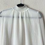 Aritzia Wilfred Valencia Blouse in White Size S Long Sleeve Chiffon Photo 3